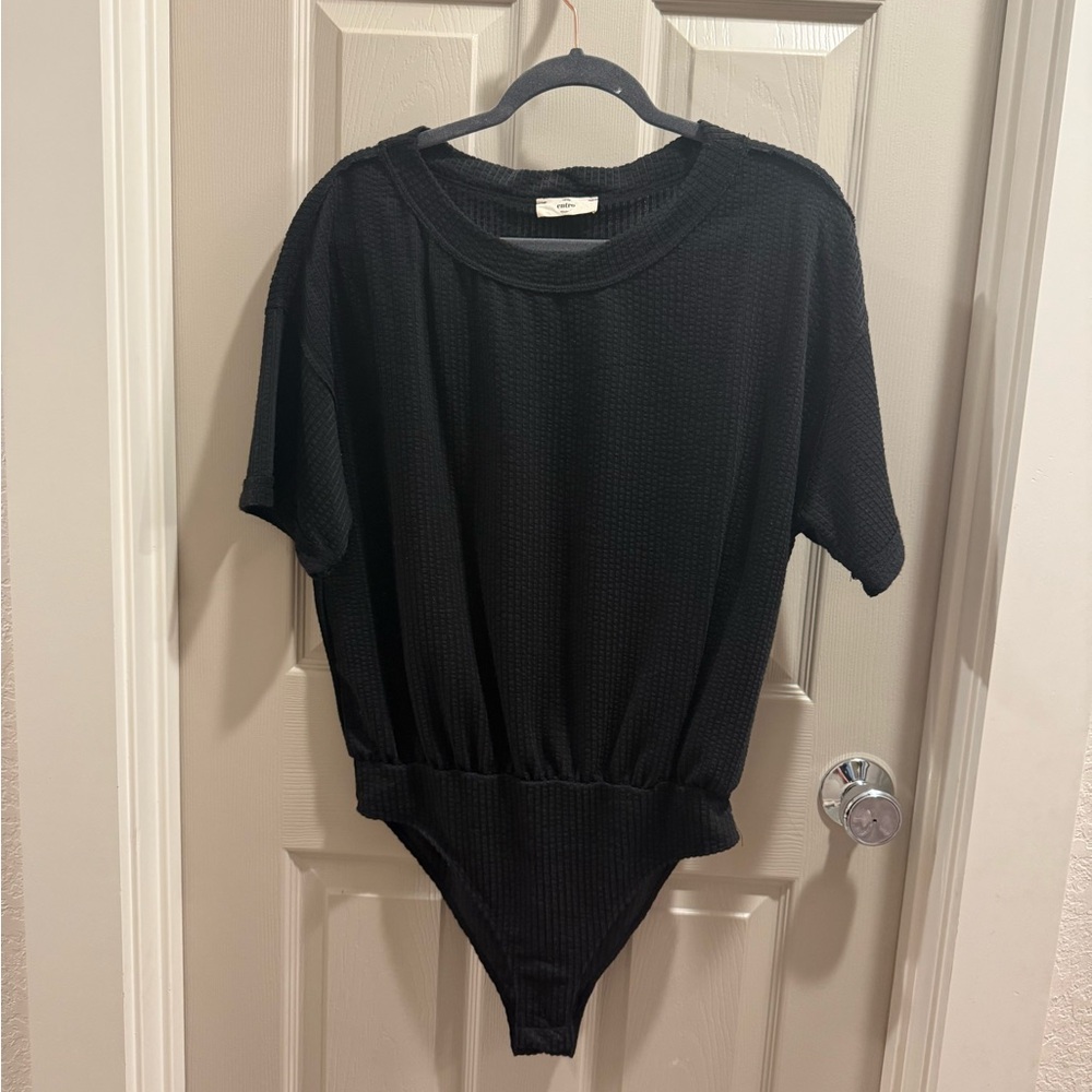 Black Short Sleeve Bodysuit